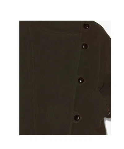 Isabel Marant Hanis Short Wool Blend Coat In Green