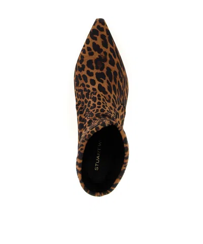 Stuart Weitzman Leopard Print Ankle Boots In Multi