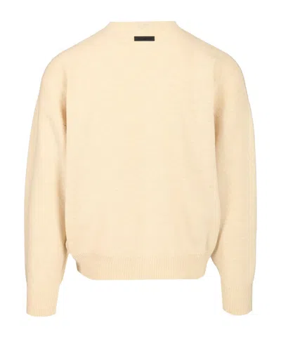 Fear Of God Edge Knit Crewneck Sweater Knitwear White In Neutral