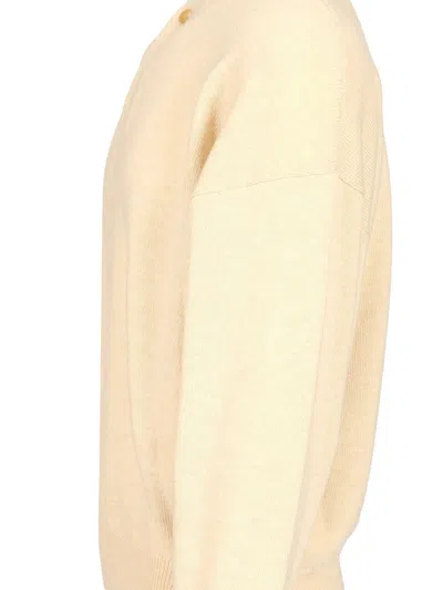 Fear Of God Edge Knit Crewneck Sweater Knitwear White In Neutral