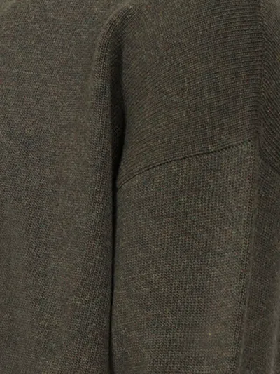 Fear Of God Edge Knit Crewneck Sweater Knitwear Green In Gray