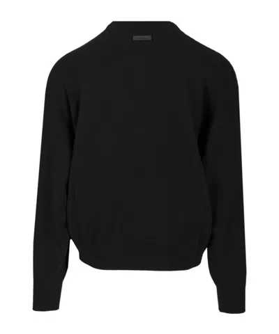 Fear Of God Merino Wool Crewneck Sweater In Black
