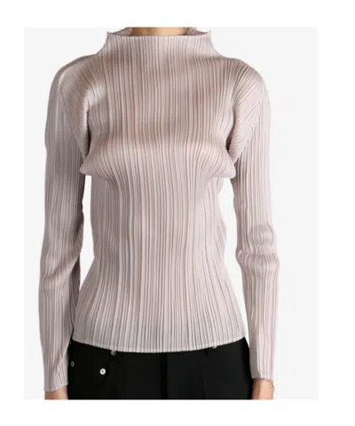 Issey Miyake Basics Pleated High-neck Top
