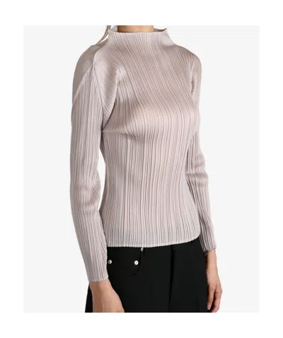 Issey Miyake Basics Pleated High-neck Top