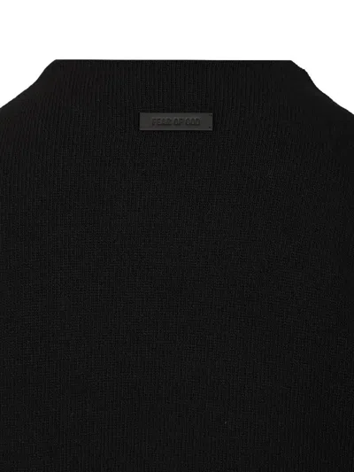 Fear Of God Merino Wool Crewneck Sweater In Black