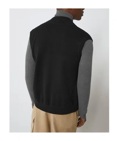 Canada Goose Ribbed Collar Sleeveless Quilted Jacket In Black