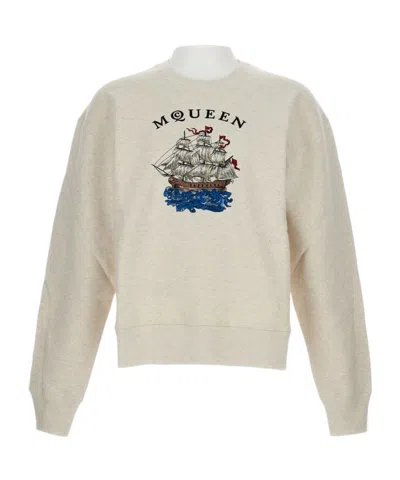Alexander Mcqueen Sweatshirt In Neutral