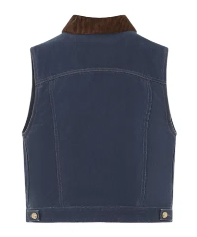 Miu Miu Sleeveless Vest In Blue