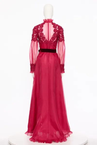Valentino Long Sleeve Dress In Pink