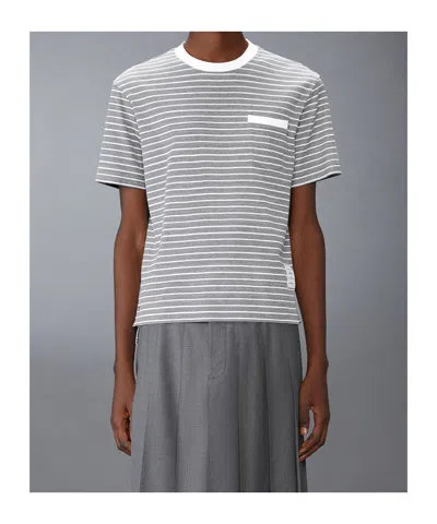 Thom Browne Short-sleeve T-shirt In Gray