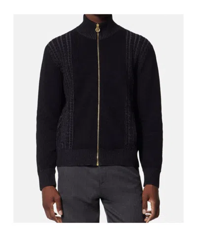 Versace Medusa Jacquard Zipper Knitted Cardigan