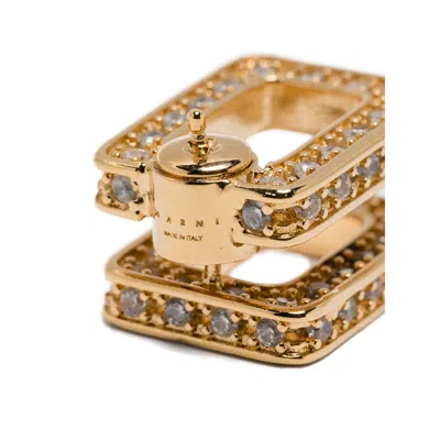 Marni Gold  White Earrings
