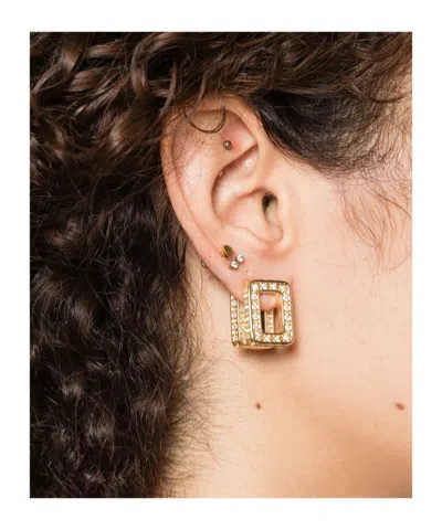 Marni Gold  White Earrings