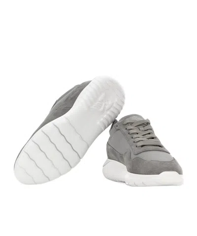 Hogan Interactive 3 Grey Suede Blend Sneakers In Gray