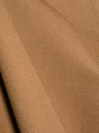 Max Mara Monogram-embroidered Cashmere Stoles Accessories In Brown