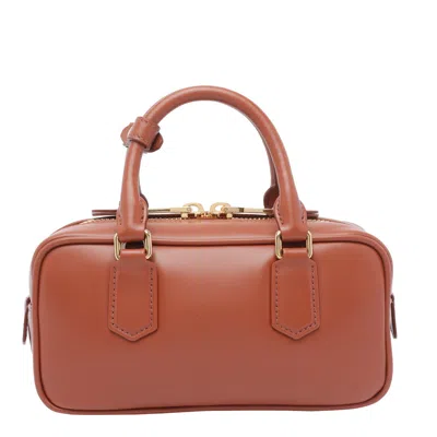 Miu Miu Women Arcadie Leather Bag In Brown