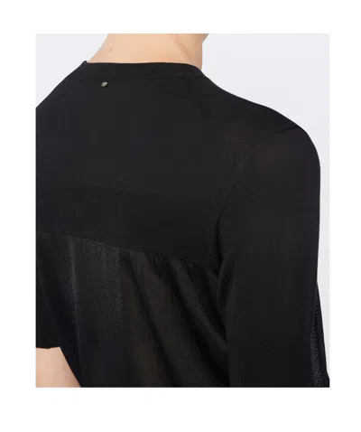 Sportmax Short Sleeve Sweater In Black