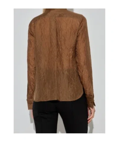 Max Mara Long-sleeved Shirt In Brown