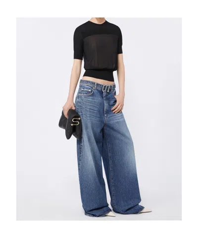 Sportmax Short Sleeve Sweater In Black