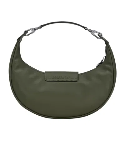 Longchamp Shoulder Bag With Adjustable Strap And Curved Shape In Brown