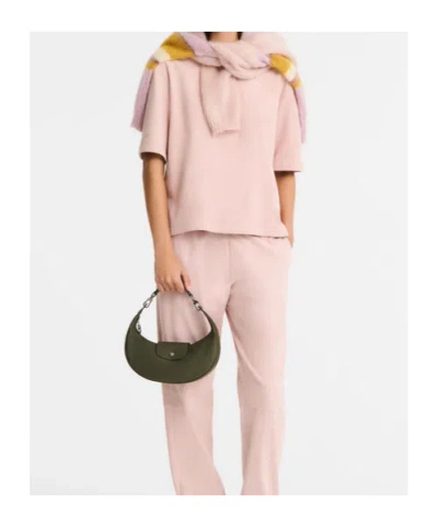 Longchamp Shoulder Bag With Adjustable Strap And Curved Shape In Brown