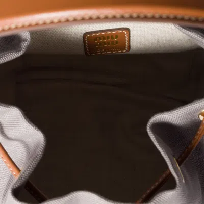 Miu Miu Canvas And Leather Backpack