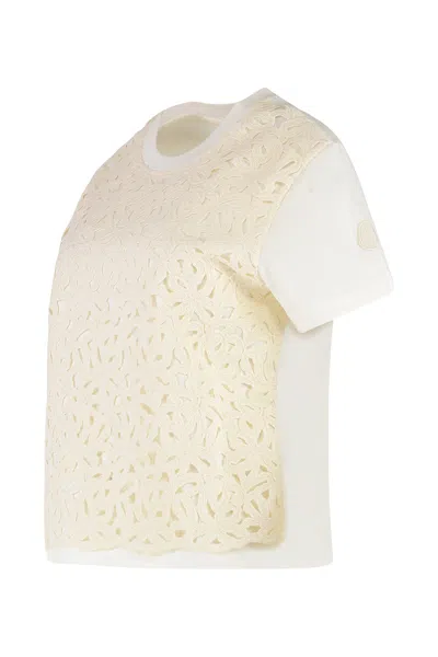 Moncler Cotton Crew-neck T-shirt In Neutral