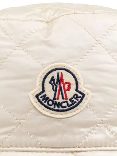 Moncler Logo Nylon Bucket Hat In Neutral
