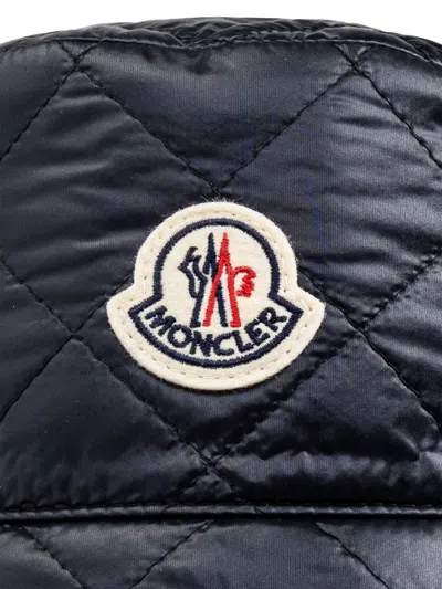 Moncler Diamond Quilted Nylon Bucket Hat In Black