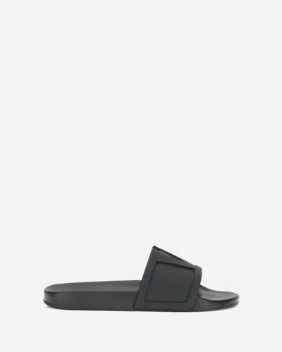 Valentino Garavani Black Sandals With Vlogo Detail On The Front In Tech Fabric Man