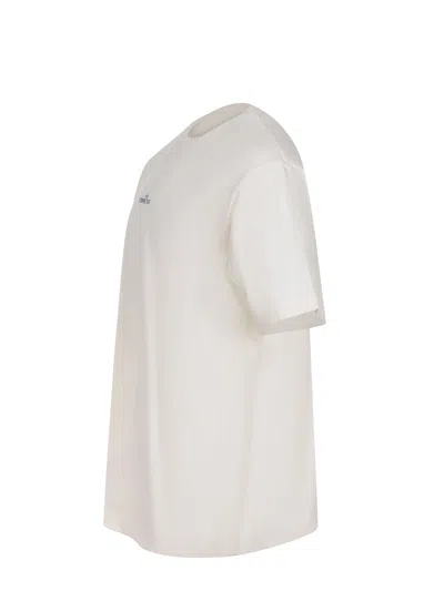 Stone Island Cotton Crew Neck T-shirt With Graphic Print In White
