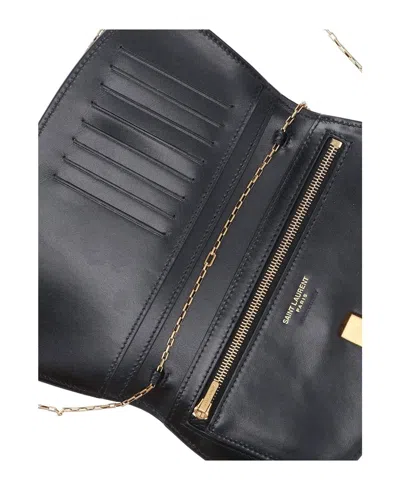 Saint Laurent Voltaire Leather Wallet On Chain
