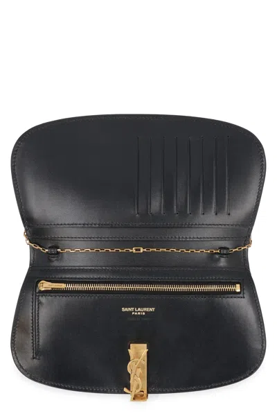 Saint Laurent Voltaire Leather Wallet On Chain
