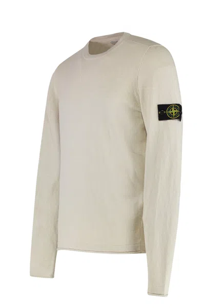 Stone Island Crew-neck Cotton Blend Sweater