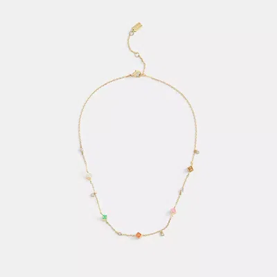 Coach Mini Block Letters Bead Necklace