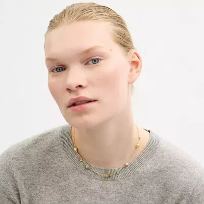 Coach Mini Block Letters Bead Necklace