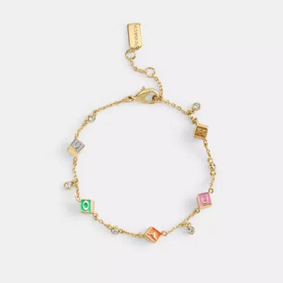 Coach Mini Block Letters Bead Bracelet