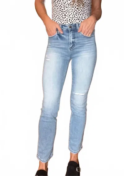 Risen Hannah Straight Leg Denim Jeans In Blue