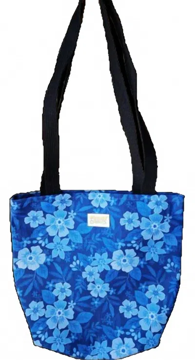 Muddy Carrots Women's Garden Tote Bag In Blue Floral