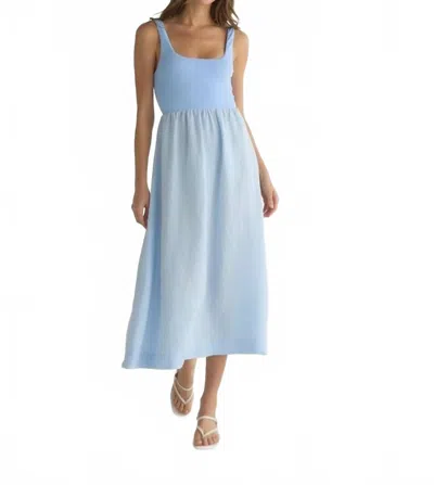 Bella Dahl Sleeveless Knit Combo Dress In Periwinkle Blue In Blue