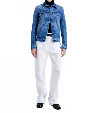 Proenza Schouler Newman Denim Jacket In Medium Blue In Blue