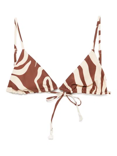 Johanna Ortiz Konibo Bikini Top In Brown