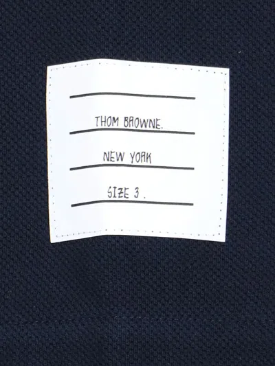 Thom Browne Crew Neck Cotton T-shirt With Distinctive Logo