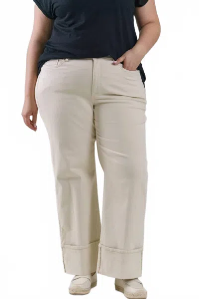 Nydj Teresa Wide Leg Jeans - Plus Size In White Creek In Neutral