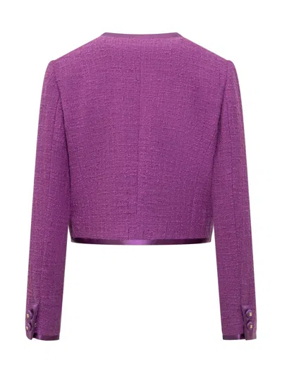 Dolce & Gabbana Violet Cotton Casual Jacket In Purple