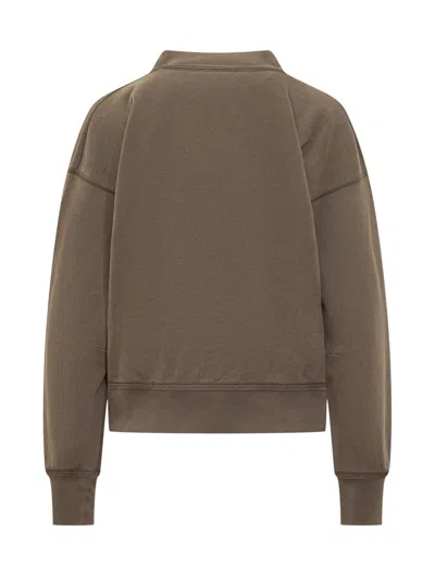 Isabel Marant Étoile Moby Logo-print Sweatshirt In Brown