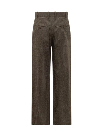 Isabel Marant Lisetta Chalk Stripe Wide-leg Suit Pants In Gray