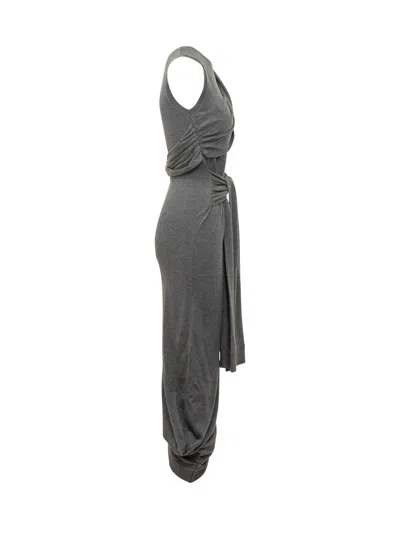 Jw Anderson Grey Jersey Dress In Gray