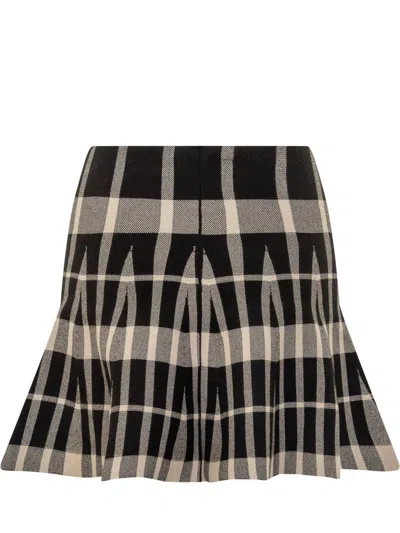 Msgm Viscose Blend Knitted Mini Skirt In Black