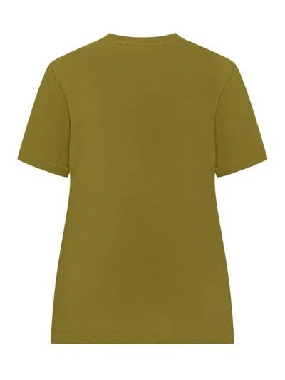 Msgm Logo-print T-shirt In Green